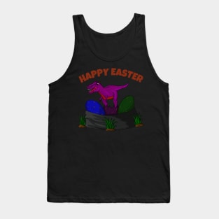 Happy Easter Wished Cute Dinosaur Tank Top